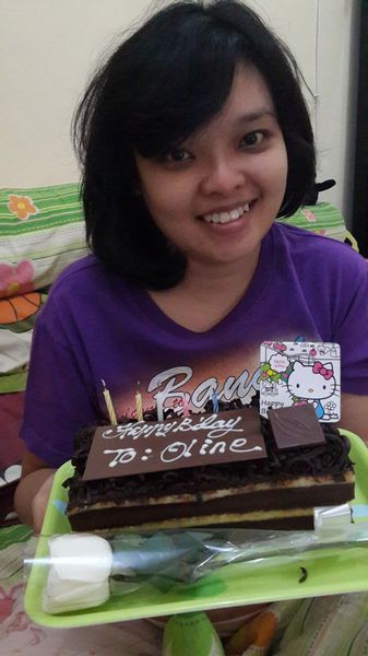 Oline with Bday Cake